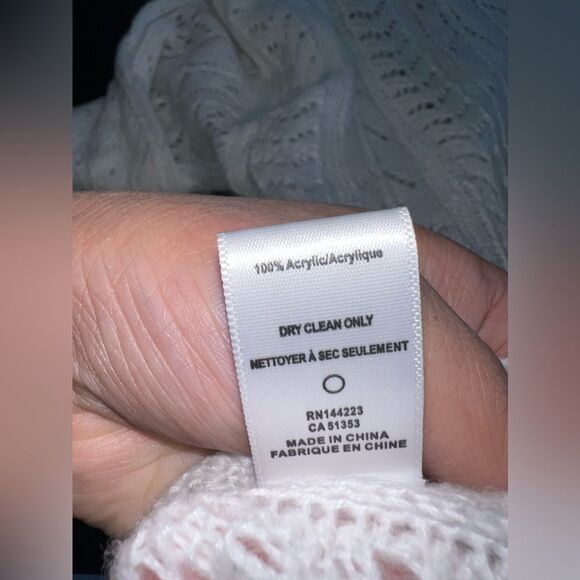 Anthropologie Bishop + Young Cream Crewneck Sweater With Tie Back Size XS NWT - Picture 8 of 8